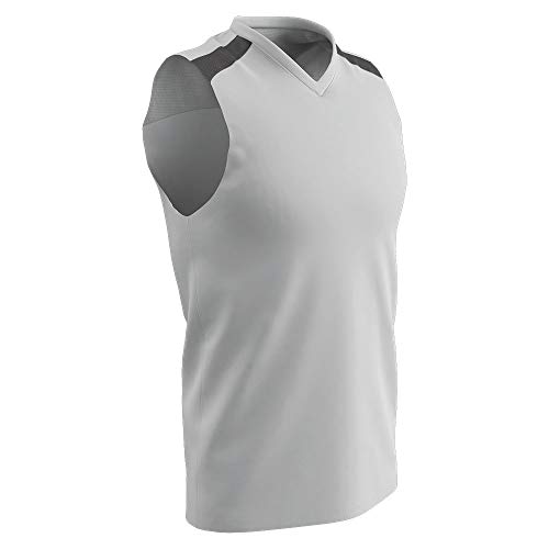 Maillot de basket-ball Champro l'esprit d'équipe et la passion du jeu en blanc taille L