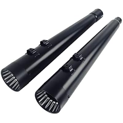 SHARKROAD Black 4.4'' Slip-On Mufflers for Harley 2017-up Touring Road King, Steet Glide, Road Glide, Electra Glide, 18BB