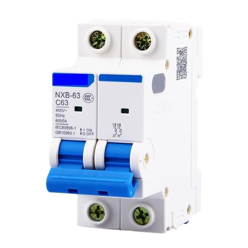 Disjoncteur miniature bipolaire 16A courbe C pour protection de circuit AC