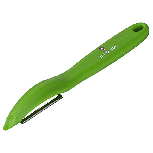 Victorinox Universal Peeler With Pendulum Blade, Serrated Edge, Stainless Steel, Swiss Made, Green
