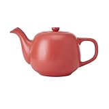 La Cafetière - Tetera clásica en color rojo, tetera tradicional con mango cómodo y boquilla antigoteo con capacidad para 2 tazas, apta para bolsas de té, fácil de limpiar, 600 ml