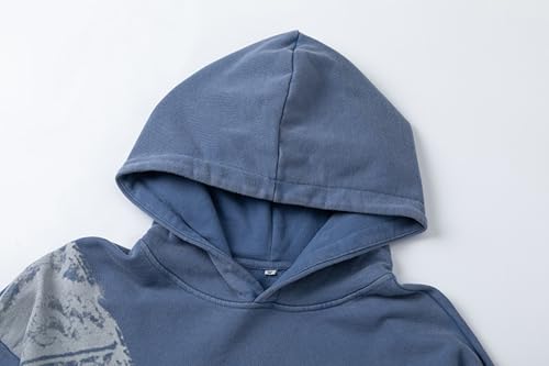 Unisex Baggy Gothic Hoodies Y2k Skeleton Blast Print Grunge Oversized Sweatshirt for Men Streetwear3