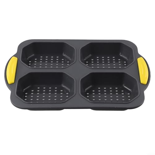 Honseadek Moldura de silicona para calentar pan con 4 asas de rejilla, patrón resistente al calor, antideslizante, para una base de ventilación más uniforme para hornear pan y panes caseros