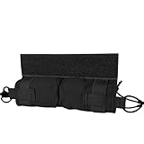 ULIONTAC Side Pull Mag Pouch - Horizontal M4 Lightweight Horizontal 500D Nylon Abrasion Resistance 556 Magzine Pouch Water Repellent Elastic Band Compatible with All Vests (BK)