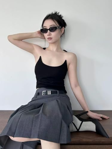 Invisible Strap Tank Tops Y2k Aesthetic Sexy Tank Tops for Women Thin Strap Tank Tops3