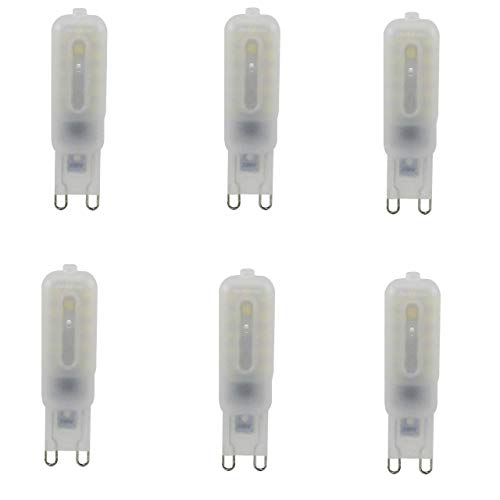 Bombilla LED G9 5W 220-240 V (3000 K, Luz Cálida) (Pack6)