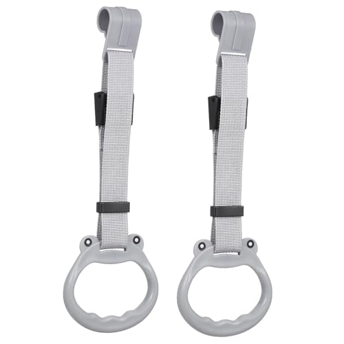 Genérico 2 Piezas Anillos de Tirón para Corralito con Correas Ajustables Soporte Ergonómico Antideslizante Auxiliares para Bebés Aprender Ponerse y Ejercicios