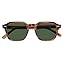 A. Brown Striped Frame Green Lens