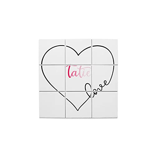 Carreaux céramique décoratifs 32,4x32,4 cm : faïence murale Tatie Love pour décoration maison