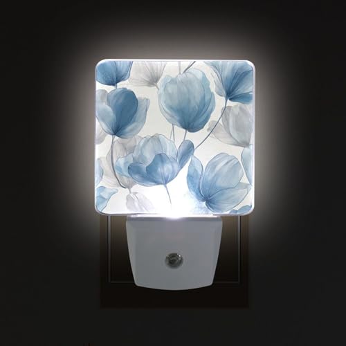 Lámpara de noche led azul tulipán con sensor automático miniatura 2