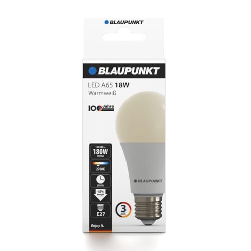 Blaupunkt LED Bulb Classic A65 LED lamp, E27 Base Screw, 18W, Replaces 180W Incandescent, Warm White 2700K, Yellow Light, Non-dimmable, 1980 Lumen, Light Bulb, Room Lighting, 1 Piece (Pack of 1) - Image 3