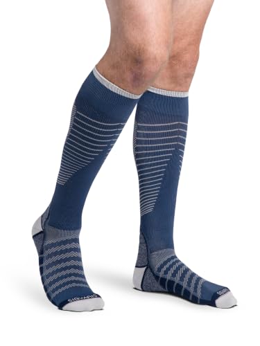 Image of Sigvaris Motion Flow Tech Calf High Compression Socks for Men & Women - Moisture Wicking, Cushioned Sole Support