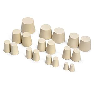 QWORK Gummistopfen Weiß Laborstecker, 19 Stück