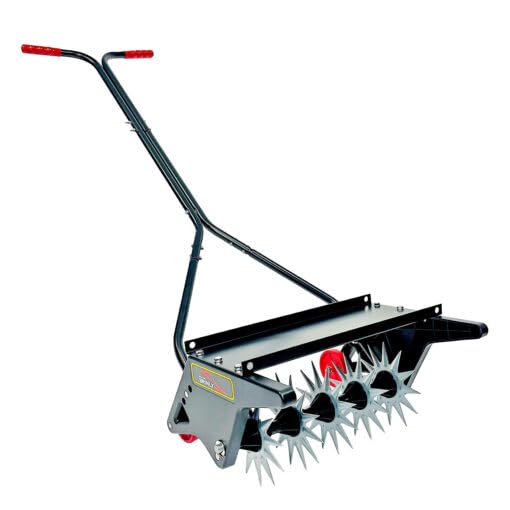 Brinly 18 in. Push Spike Aerator with 3D Steel Tines and Weight Tray PSA-18BH