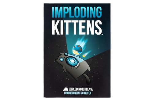 Preisvergleich Produktbild Exploding Kittens, Exploding Kittens Imploding Kittens, Erweiterung, Partyspiel, Kartenspiel, 2-6 Spieler, Ab 7+ Jahren, 15+ Minuten, Deutsch, Mehrfarbig, Bunt