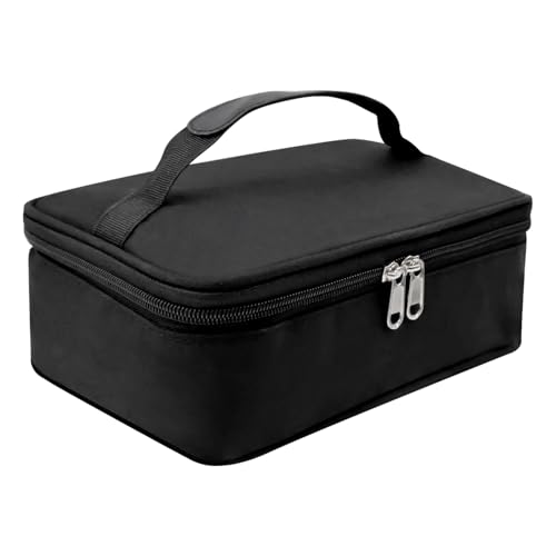 Negro 4L Pequeño Bolsa de Almuerzo, Ligera Nevera Pequeña Portatil Impermeable Reutilizables, Aislada Nevera Pequeña Portatil para Oficina Trabajo Colegio, Bolsa Termica para Hombres y Mujeres