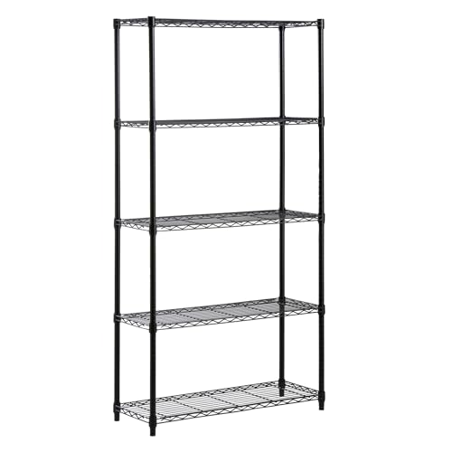 Honey-Can-Do SHF-01442 Storage Shelving, 5-Tier, Black
