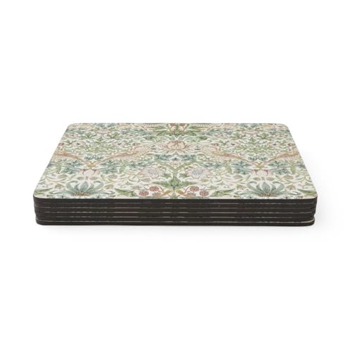 Pimpernel Set of 6 Strawberry Thief Placemats - Floral Cork-Backed Table Mats, Gift Boxed and Designed to Protect Against Heat and Stains, 30.5 x 23cm - Image 5