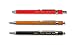 Produktbild KOH-I-NOOR Versatil 5228 - Metalldruckbleistifte mit Minenspitzer, 2mm Minenstärke - 3er SET - Farben ROT und GELB und SCHWARZ