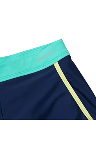 Eddie Bauer Girls' Rash Guard Set - Quick Dry Swim Shorts And Upf 50+ Long Sleeve One-Piece Swimsuit For Girls (S-Xl), Size Large, Aquamarine #TOP2