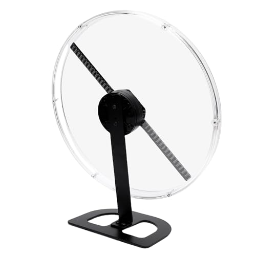 Hamwesh Ventilador de Holograma 3D, 224 Cuentas LED, Holográfico de Resolución 2000x224 con Control de Aplicación para Negocios, Halloween, Navidad (Enchufe de la UE)