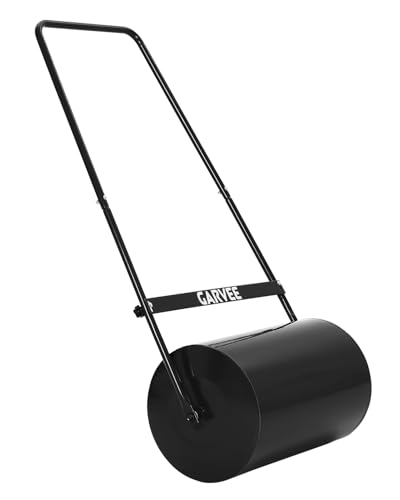 Lawn Roller, 23 Inch Push & Tow Behind Lawn Roller, Heavy Duty Steel Sod Roller with U-Shaped Handle, with 13 Gal Water Sand Filled Grass Flattener for Garden Farm Yard Park