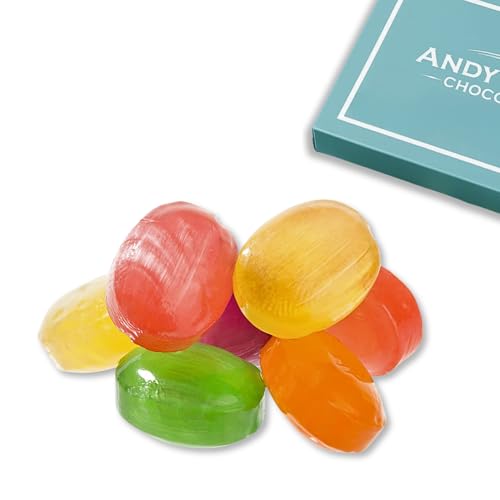 Andy Anand Sugar Free Candy, Tropical Fruit Flavors, Vit C, Healthy, Zero Sugar, Low Calorie, Keto Friendly, Gluten Free, 40 Count (7 oz)