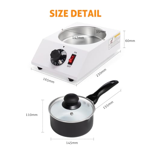Image of WICHEMI Chocolate Melting Pot Chocolate Melter Chocolate Tempering Machine | Chocolate Warmer, Chocolate Melting Machine, Electric Chocolate Melting Pot for Candy, Sugar, Butter, Cheese, Cream, Milk