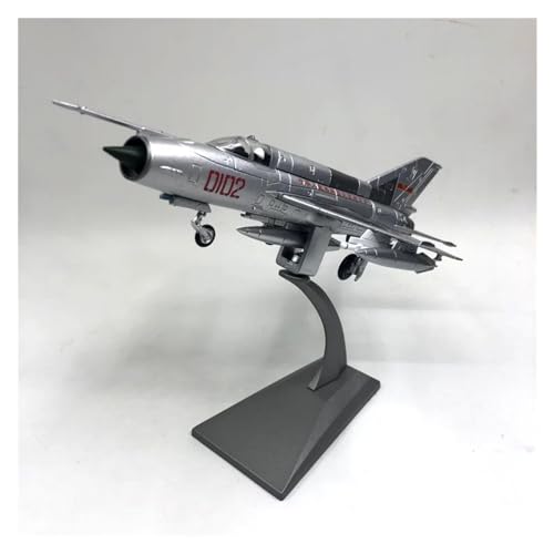 MiG-21 modelo de avión 1/72 de combate en metal terminado con soporte PLAAF