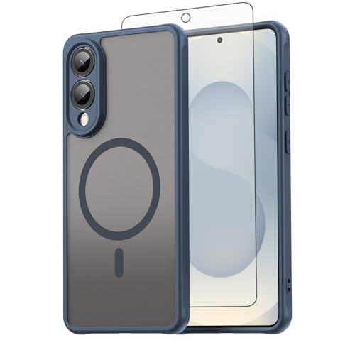 Coque Samsung S25 Edge fine contre les chutes et compatible Magsafe bleu