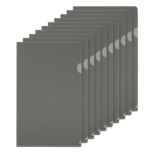Pochettes en plastique gris A4 transparent de bureau pour le classement de dossiers