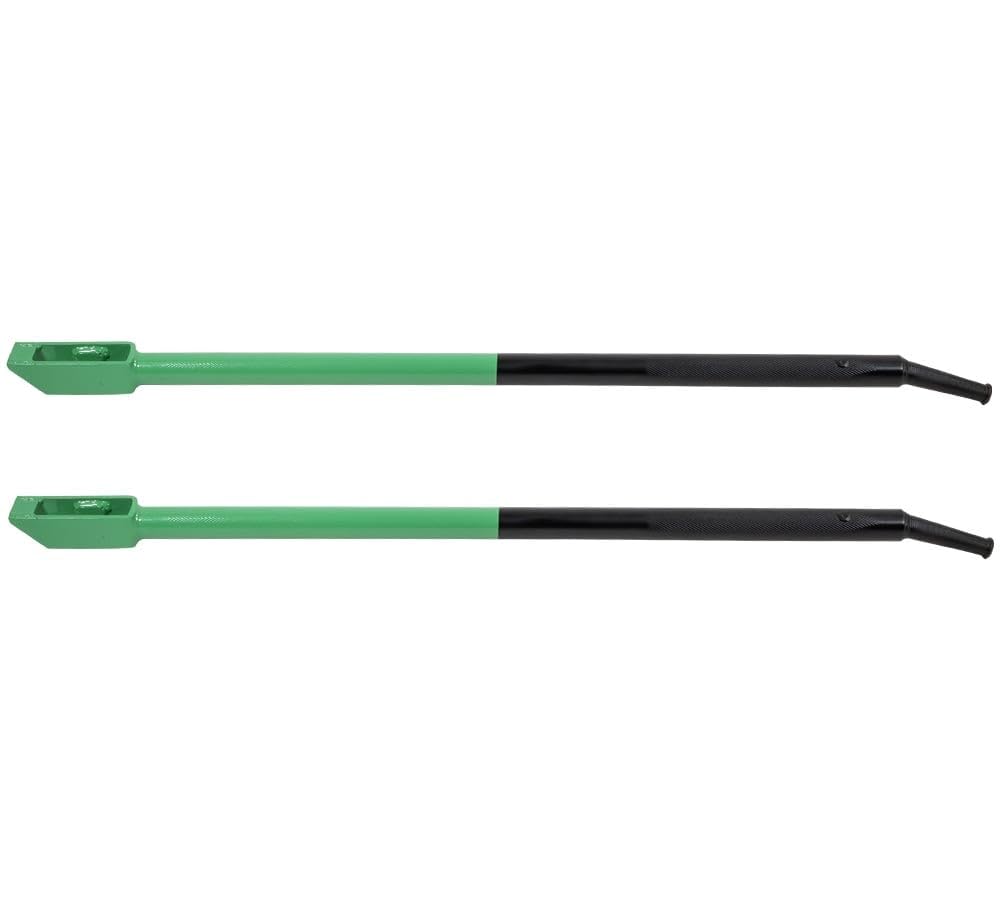 Mytee Products 2 Pack 40" Combination Winch Bar for Flatbed Trailer - Black &amp; Green Powder Coated Carbon-Steel Combo Winch Bar with Non-Slip Handle &amp; Square Head for Chain Lever Binders
