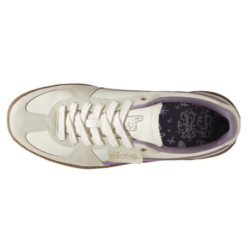 PUMA Womens Palermo X Sc Lace Up Sneakers Shoes Casual - Off White, Purple - Size 8 M4