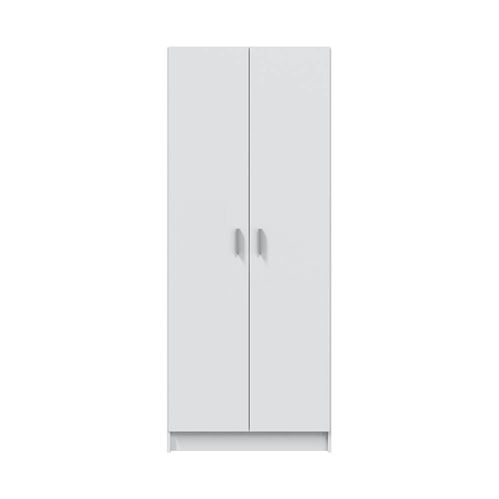 Habitdesign Armoire Multifonction avec 2 Portes et 3 étagères, 180 x 73 x 37 cm (H x l x P) Blanc Mat