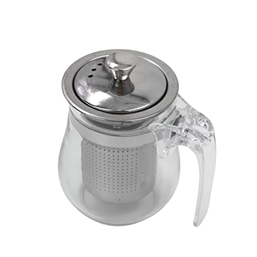 Chaleira De Vidro Com Infusor Bule e Coador 350ml