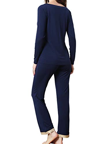 Image of GYS Women's Bamboo Viscose Long Sleeve Pajamas Set