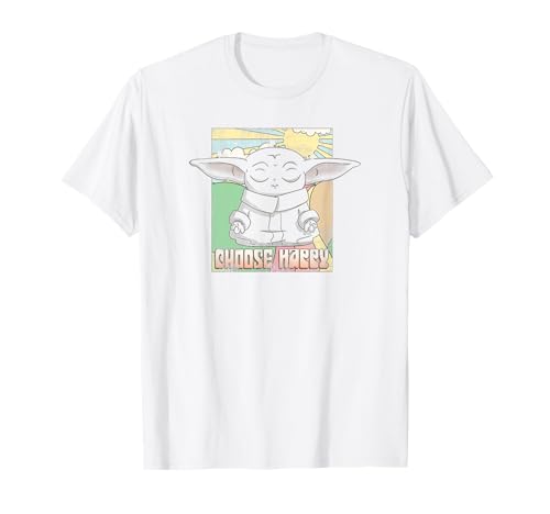 Grogu T-shirt Choose Happy Star Wars pour un look joyeux