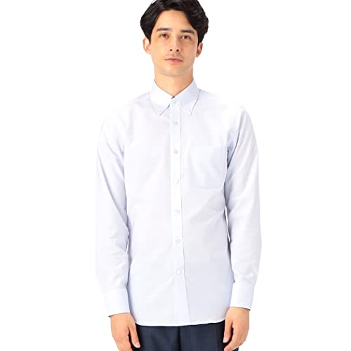 (コムサイズム) COMME CA ISM 【イージーケア】 オックスフォード ドレスシャツ 47-10HA02-202 L ブルー