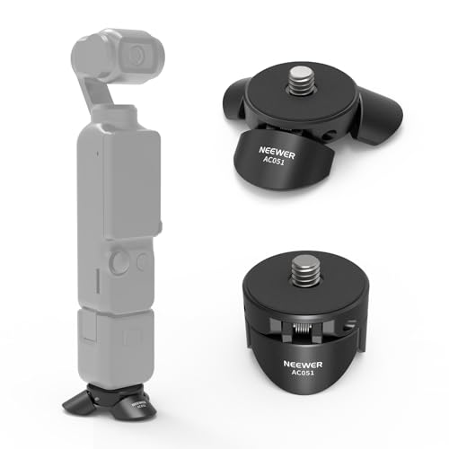 NEEWER Mini Tripod Compatible with DJI Osmo Pocket 4 & 3, Small Desktop Gimbal Camera Holder Mount Stand with 1/4" Screw Compatible with Insta 360 X5 X4 X3, Upright/Handheld Mode Switch, AC051 - image 1