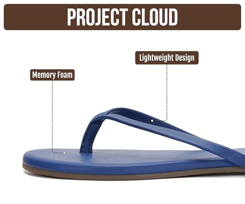 Image of Project Cloud Flip Flops for Women Footwear- Lightweight and Memory Foam Insole Sandals for Women 2026 - Durable Non-Slip Beach Essentials Flats for Women Sandals (Foundations)