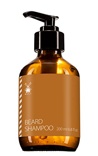 MÜHLE Beard Shampoo, 200ml | Fresh Bergamot & Cedarwood Fragrance | Plant Based Ingredients | Natural Beard Care Shampoo | Perfect for Everyday Use | Luxury Beard Wash for Men