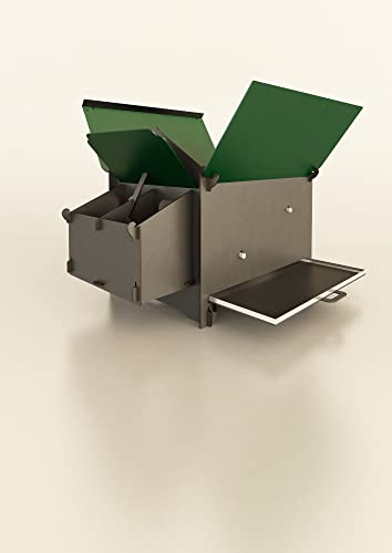 Polly Classic Grau Größe 2XL inkl. Chicken Guard Premium Hühnerstall aus Laminat hpl Antiarorot für 10 / 12 Hühner – Bild 3