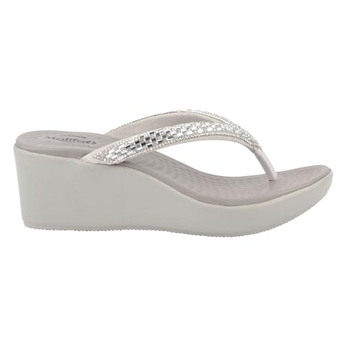 Image of Medifeet Slip-On Wedges Sandals II Rhinestones and Crystals Sandals II Cushion Fashion Sandals For Women's