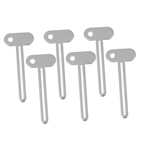 Ciieeo 6 Piezas Extrusora de pasta de exprimidores plastilador de tubo herramienta exprimidora de tubos rodillo exprimidor de pasta de aleación de aluminio