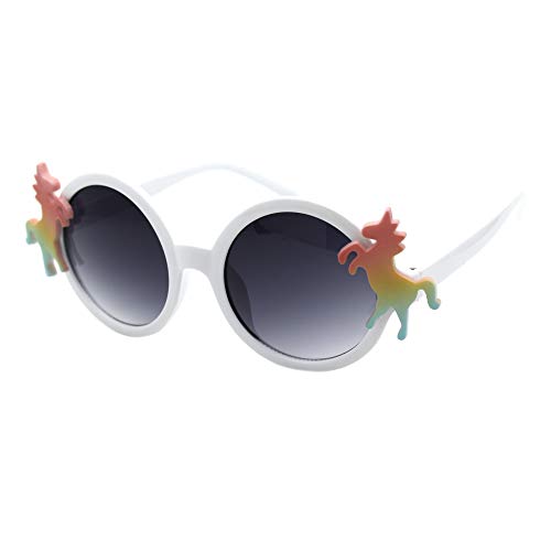 Unicorn Sunglasses Round Circle Frame Girl's Fashion Shades UV 4002