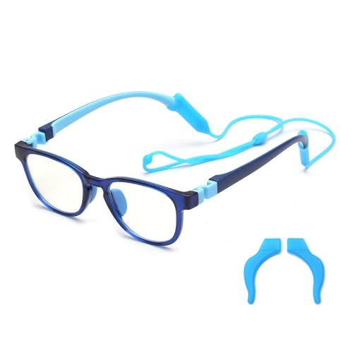 JM Kids Blue Light Glasses, Computer Gaming Grasses for Girls Boys Age 3-10, Anti Blue Ray TR90 Eyeglasses