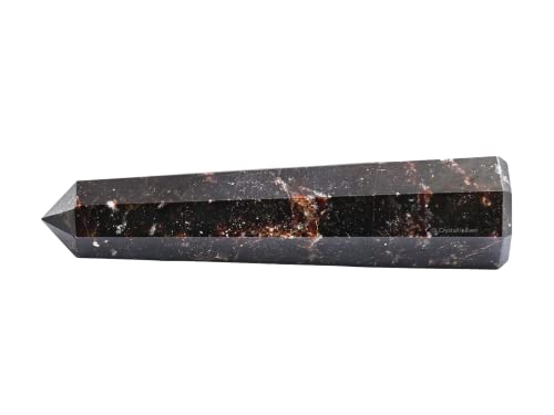 Image of Crystal Heaven Garnet Crystal Tower Obelisk Point For Chakra, Healing & Balancing - Aaa Grade Original Certified Gemstone Agate For Reiki Meditation Yoga Spiritual (3-4 Inches)