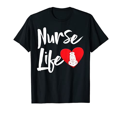 Nurse Life Tee Shirts Linda enfermera Doctor Tees Estudiante de Enfermería Camiseta