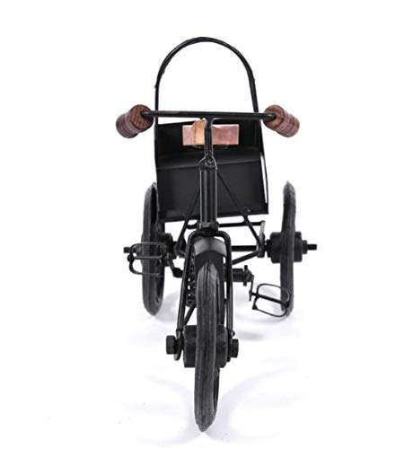 AR Handicrafts, Wrought Iron & Wooden Home Decorative Cycle Rickshaw - Black