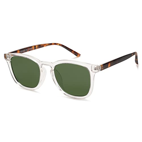 SOJOS Polarized Sunglasses for Women Men Classic Rounded Square Shades